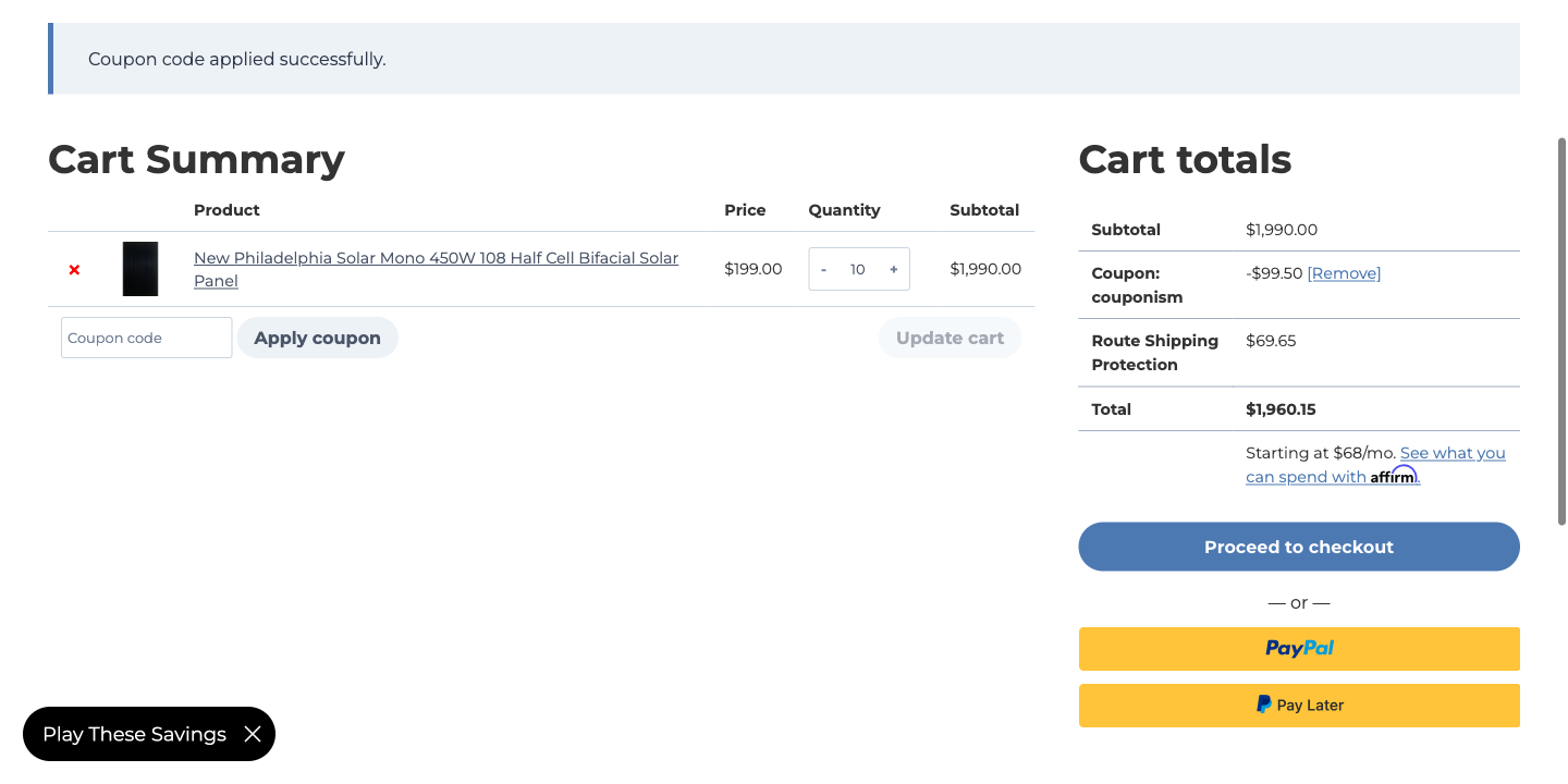 Checkout proof for EcoFlow code test marked worked on March 20, 2026